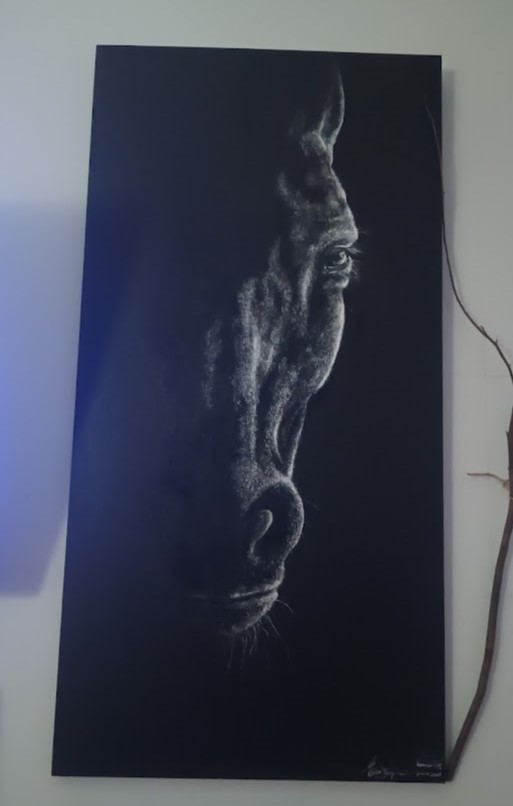 Horse, original artwork by Lowcountry artist Monica Thapar in South Carolina
