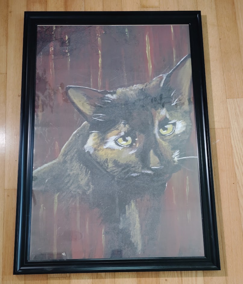 Mimi, a cat painting by South Carolina Lowcountry artist Monica Thapar