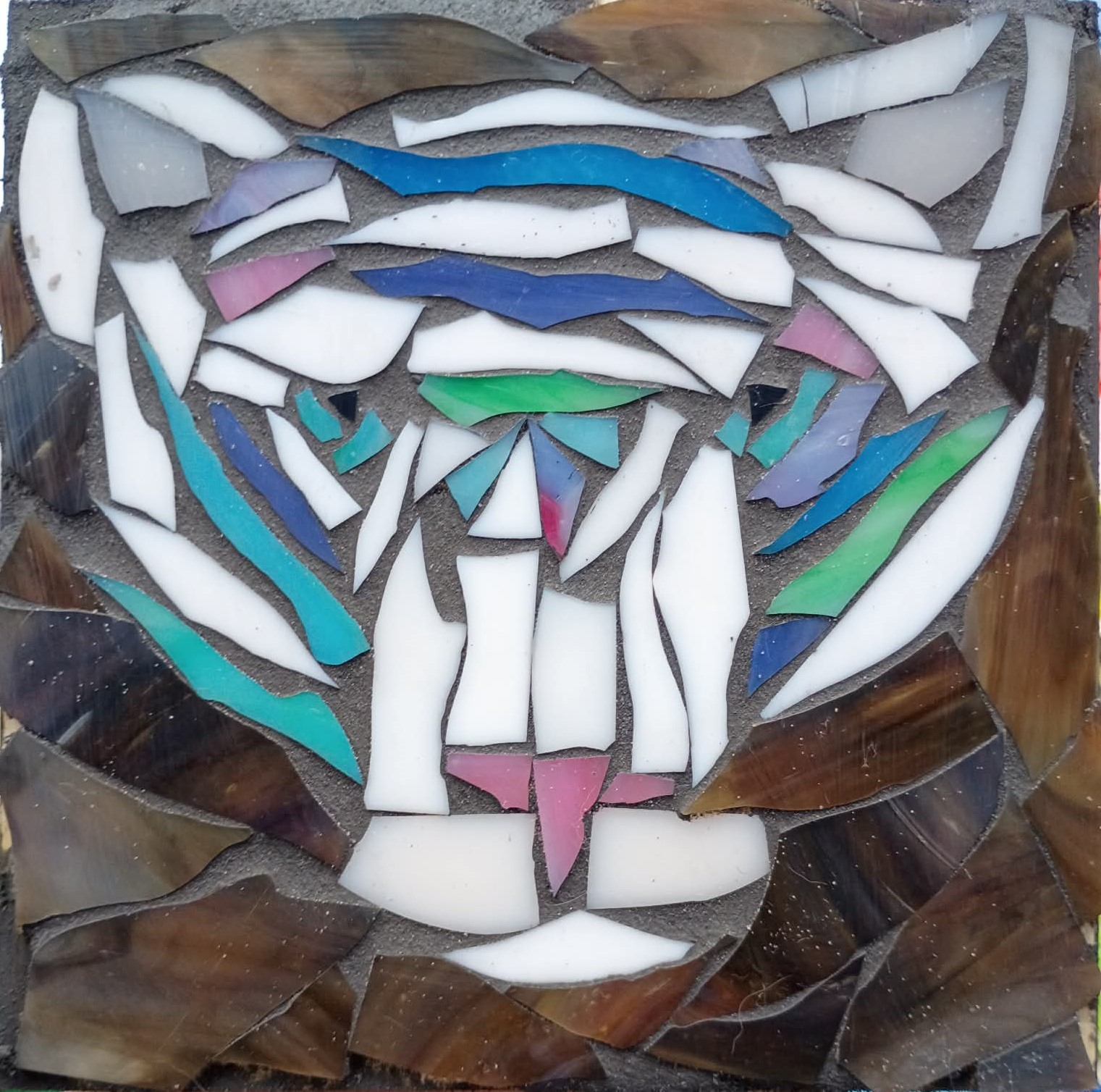 Tiger, Animal Mosaic Art by Lowcountry Artist Allison Fick